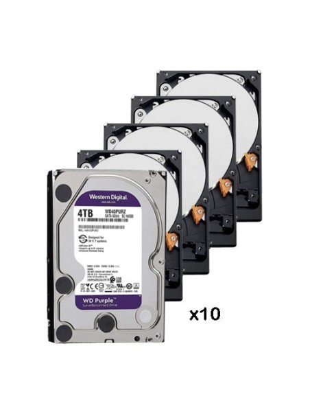 Western Digital-Western-11-Pack_10_WD43Purz-Pack de 10 discos rígidos de 4 TB (4096 GB) Western Digital Roxo