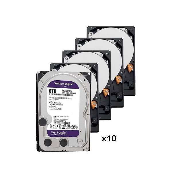 WESTERN DIGITAL-WESTERN-13-PACK_10_WD64PURZ-Pack de 10 discos duros de 6 Tb ( 6144 Gb ) Western Digital
