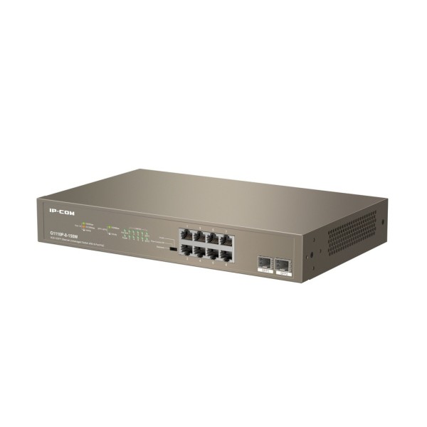 IPCOM-IPCOM-18-G1110P-8-150W-switch 8 portas Poe + 2 portas SFP Gigabit não-manejável garra l2