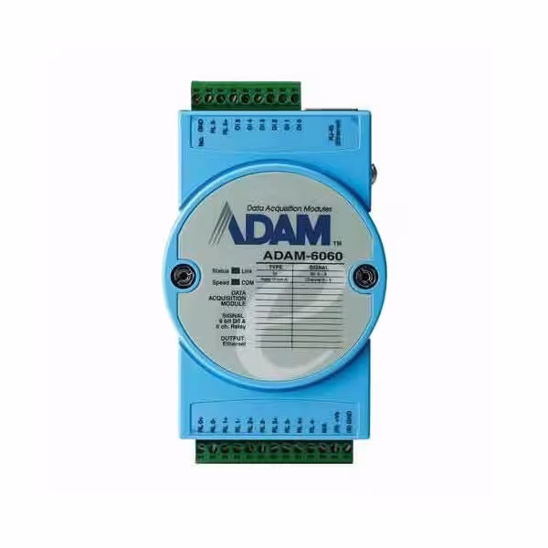 Kaufen Sie OEM ADAM-6060 CASMAR. TCP/IP-Modul mit 6 Eingängen und 6 Ausgängen. Kontaktwiderstand 120Vac/0,5A 30Vdc/1A