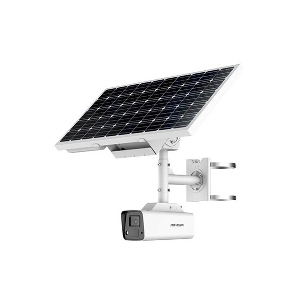 Acquistare HIKVISION PRO DS-2XS2T47G1-LDH4G-4 HIKPRO. Kit telecamera bullet IP 4 Mpx con pannello solare, luce bianca 30 m, otti