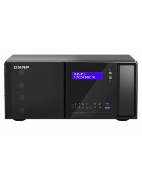 QNAP-1401201-QVP-41B-8G-P-QNAP QVP-41B-8G-P Network Gravador de Vídeo (NVR) Preto