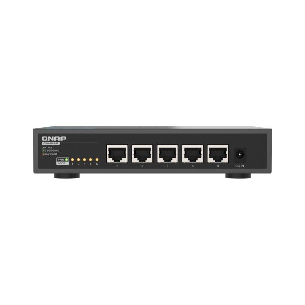 QNAP-1395811-QSW-3205-5T-QNAP QSW-3205-5T switch No administrado 10G Ethernet (100/1000/10000) Escritorio Negro