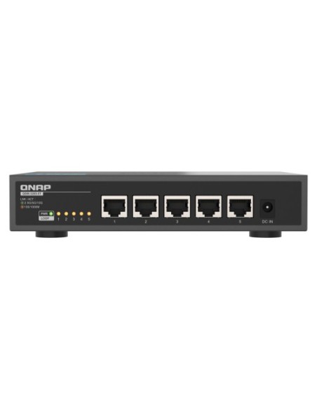 QNAP-1395811-QSW-3205-5T-QNAP QSW-3205-5T Switch Não Administrado 10G Ethernet (100/1000/10000) Black Secretária