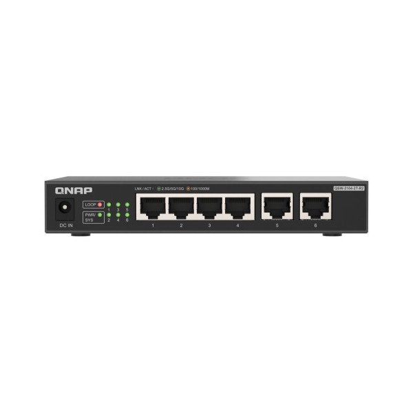 QNAP-1395810-QSW-2104-2T-R2-QNAP QSW-2104-2T-R2 Switch não gerenciado 10G Ethernet (100/1000/10000)
