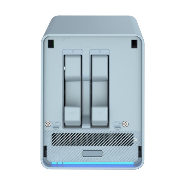 QNAP-1395809-QMIROPLUS-201W-EU-QNAP QMiroPlus-201W NAS Escritorio Intel® Celeron® J4125 4 GB DDR4 0 TB QNAP Turbo System Azul