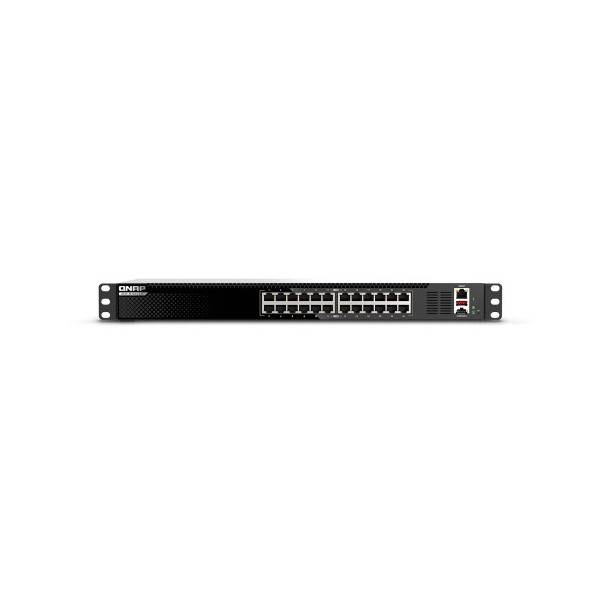 QNAP-1390970-QSW-M3224-24T-QNAP QSW-M3224-24T switch Gestionado L3 10G Ethernet (100/1000/10000) 1U Negro, Plata