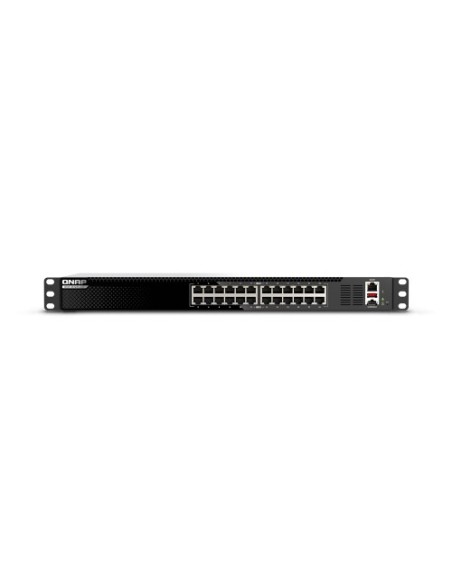 QNAP-1390970-QSW-M3224-24T-QNAP QSW-M3224-24T Switch Gerente L3 10G Ethernet (100/1000/10000) 1U Preto, Prata