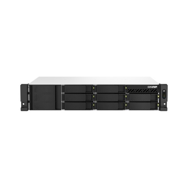 QNAP-1367129-TS-864EU-RP-8G-QNAP TS-864EU-RP-8G servidor de almacenamiento NAS Bastidor (2U) Ethernet Negro
