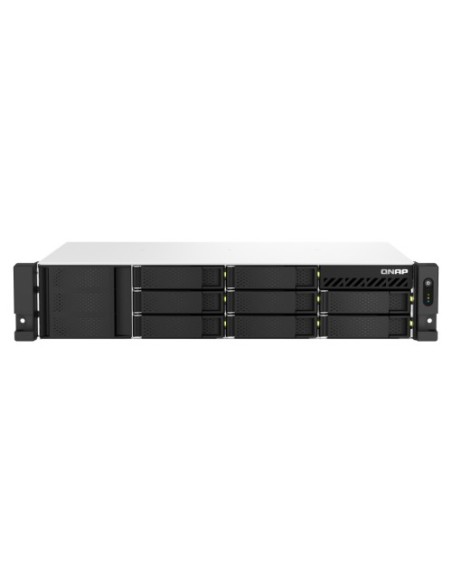 QNAP-1367129-TS-864EU-RP-8G-QNAP TS-864EU-RP-8G servidor de almacenamiento NAS Bastidor (2U) Ethernet Negro