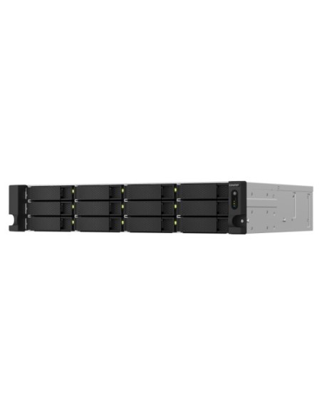 QNAP-1367128-TS-1264U-RP-8G-QNAP TS-1264U-RP RP RP (2U) Alumínio Ethernet, Preto