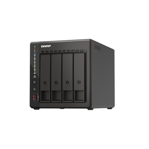 QNAP-1359933-TS-453E-8G-QNAP TS-453E NAS Black Ethernet Tower J6412