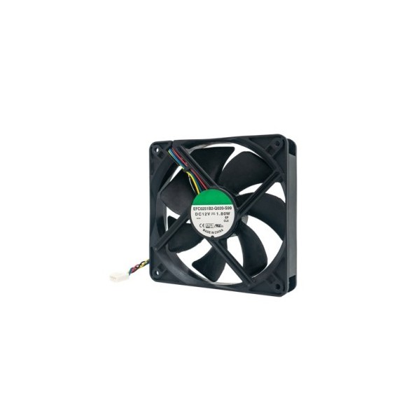QNAP-1354294-FAN-12CM-T02-QNAP Fan 120x120x25mm 12V 4PIN 2200 RPM Conjunto de chips Ventilador Negro 1 pieza(s)