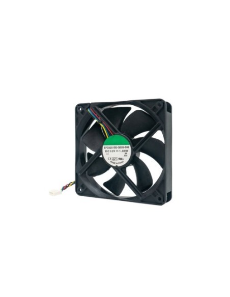 QNAP-1354294-FAN-12CM-T02-QNAP Fan 120x120x25mm 12V 4PIN 2200 RPM Conjunto de chips Ventilador Negro 1 pieza(s)