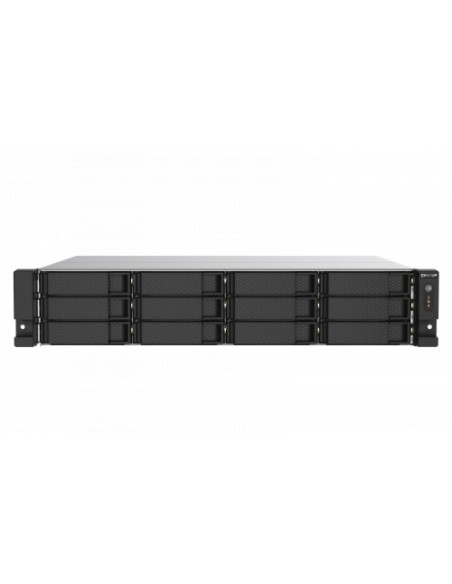 QNAP-1338246-TS-1273AU-RP-8G-QNAP TS-1273AU-RP-8G servidor de almacenamiento NAS Bastidor (2U) Ethernet Negro, Gris V1500B