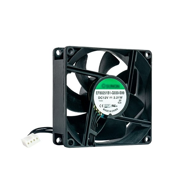 QNAP-1342197-FAN-8CM-T01-QNAP FAN-8CM-T01 ventilador de PC Universal Negro