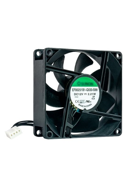 QNAP-1342197-FAN-8CM-T01-QNAP FAN-8CM-T01 ventilador de PC Universal Negro