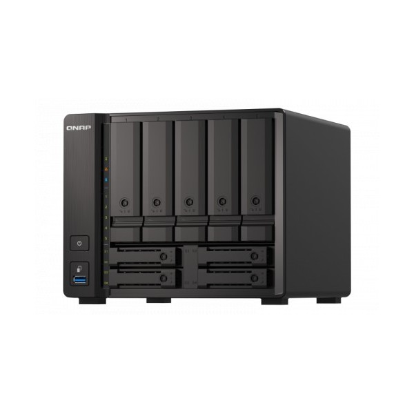 QNAP-1341338-TS-H973AX-8G-QNAP TS-H973AX-8G Storage Server NAS Tower Ethernet Black V1500B