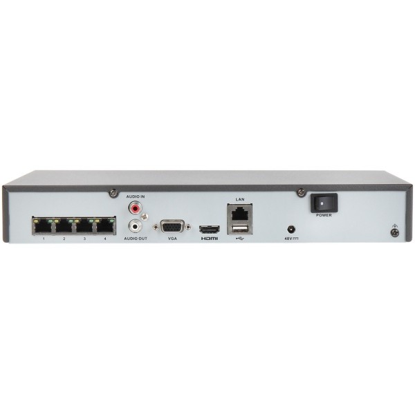 HIKVISION PRO HIK-PRO-154 DS-7604NI-K1/4P(C)/alarm Grabador NVR IP 4CH 1U 4K 4PoE Alarma E/S Audio 1HDD Motion Detection 2.0 Hik