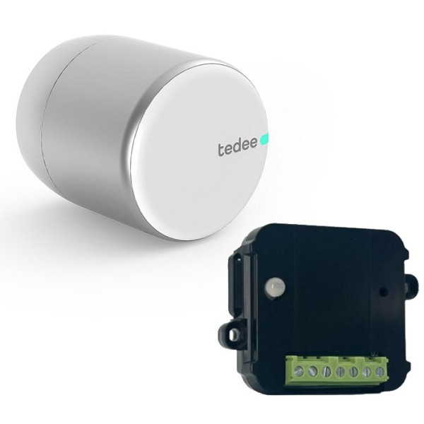 Tedee Tedee-86 Kit Tedee-Pro Silver + Kit de Contato Dry Kit Smart Lock Tedee Pro + Entre em contato com a cor de prata