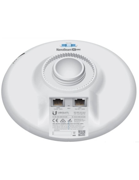 UBIQUITI UBIQUITI-51 NBE-5AC-Gen2 - Antena Radio enlace CPE Punto a Punto Ubiquiti Networks NanoBeam 5AC Gen 2 Puente wifi 450 M