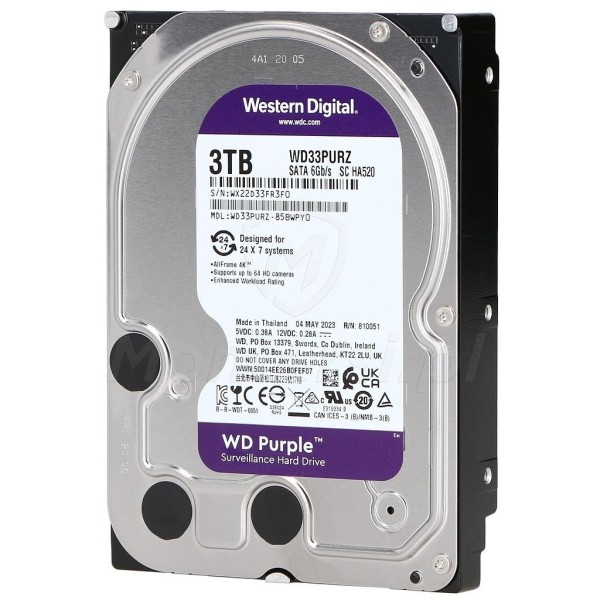 Ocidental Ocidental-4 WD333Purz 3 TB Disco Rígido (3072 GB) Roxo Digital Ocidental.