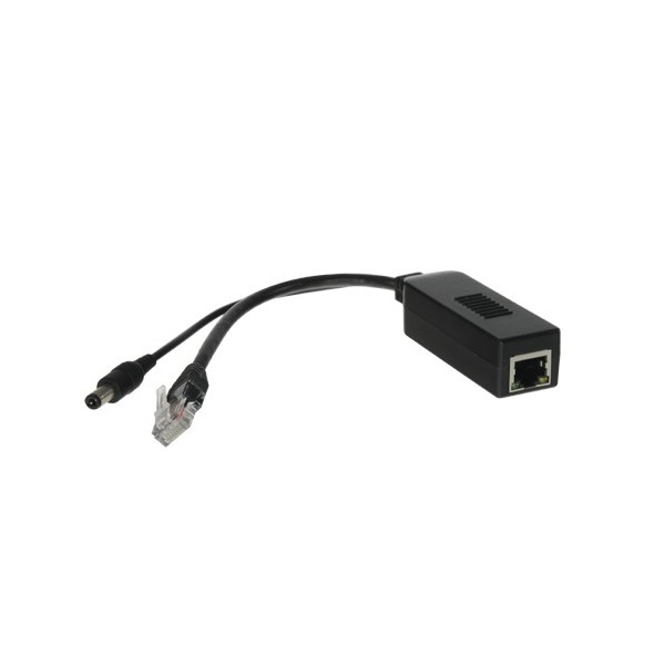 OEM POE-SPLIT-25W PoE Splitter - Para cámaras IP no PoE - Entrada RJ45 (PoE) - Salida RJ45 y jack - Potencia máx 25 W / DC 12 V 
