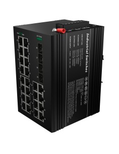 OEM SW2624HIPOE-MGF-360-DIN Switch PoE Marca Blanca - Montaje en carril DIN - 24 Puertos Gigabit + 4 SFP Gigabit - 90W puertos 1