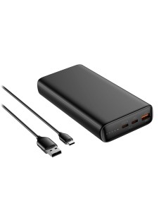Veger VG-W2032C-100 Banco de Energia Veger com LEDs de Carga - Capacidade de 20000mAh - Entradas USB-C - 2x Saídas USB-C, USB-A 