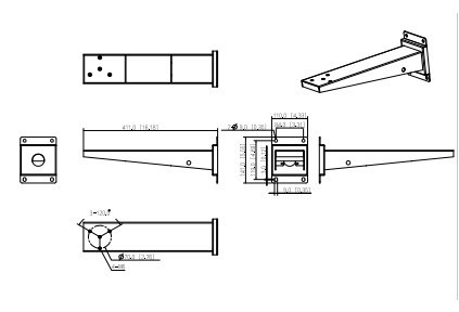 (3012) DAHUA SOPORTE PARA MONTAJE EN PARED DE ACERO, HASTA 30KG (2)