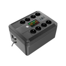 SAI inteligente de 850VA / 480W. control por microprocesador. Cargador inteligente. Boost y buck AVR para estabilización de volt