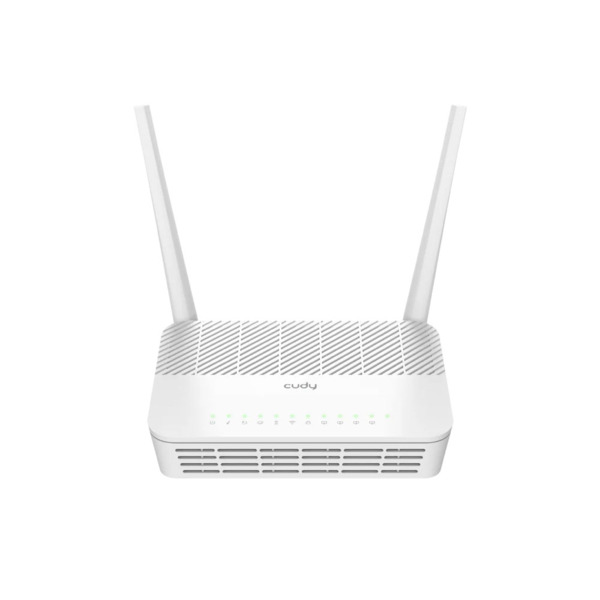 Router Wi-Fi 5 Cudy xPON Gigabit. Procesador de doble núcleo a 1,1 GHz. xPON máximo de 2,5G DL/1,25G UL. WiFi 5 de doble banda A