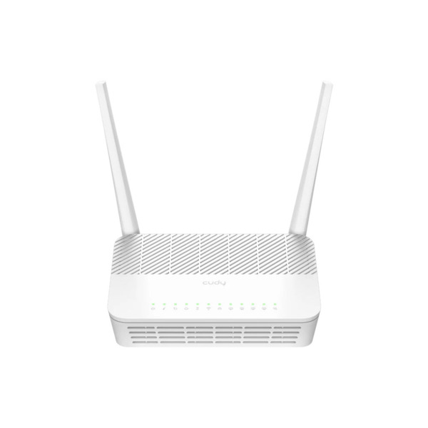 Router WiFi 5 Cudy xPON VoIP Gigabit. Procesador de doble núcleo a 1,1 GHz. xPON máximo de 2,5G DL/1,25G UL. WiFi 5 de doble ban