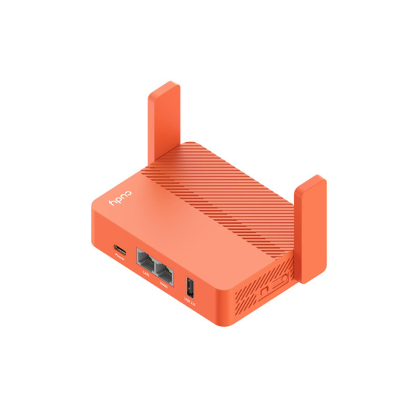 Mini router WiFi 5 Cudy. WiFi AC1200 de 867 Mbps (5 GHz) y 300 Mbps (2,4 GHz). Puertos Ethernet de 10/100 Mbps. Servidor y clien