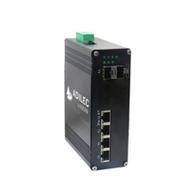 ADILEC AD-RSGD0204S8 Switch Industrial 6 puertos: 4x RJ45 Gb + 2x SFP Gb. 4x PoE+ 30W Max 120W. Gestionable L2+ (Web/Anillo). 48