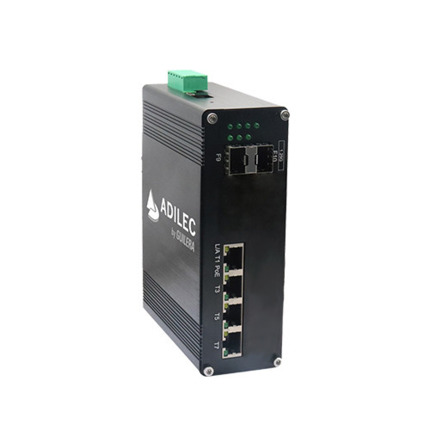 Comprar AD-RSGD0204S8 Switch Industrial 6 puertos: 4x RJ45 Gb + 2x SFP Gb. 4x PoE+ 30W Max 120W. Gestionable L2+ (Web/Anillo). 48Vdc (FA no inc)