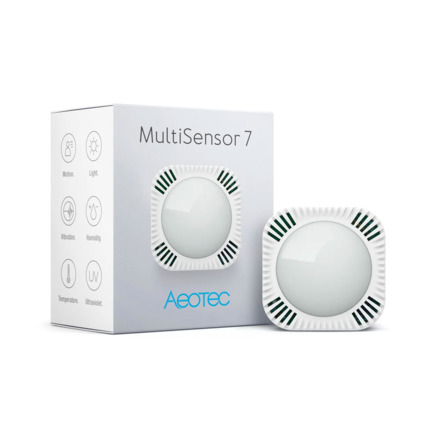 Comprar Aeotec AEOTEC-014 ZWA024 Multisensor 7 Aeotec Z-Wave Plus. Sensor multifunción con tecnología Z-Wave Plus con Gen7 y serie 700. Sensor de temperatura, humedad, luz, vibración y UV