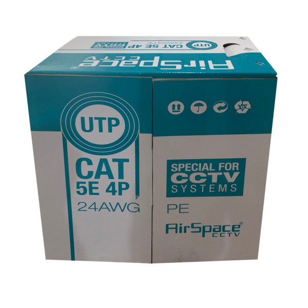 Airspace SAM-4445 SAM-4445 Rollo de 305 metros de cable UTP CAT5E 24AWG rígido. Cubierta especial para exteriores.