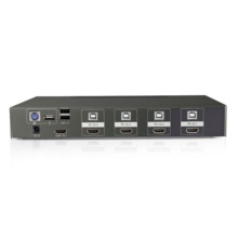 Airspace SAM-4516N SAM-4516N Conmutador KVM de 4 puertos con conexiones HDMI y USB con interruptor táctil. Interfaz USB y PS/2 e