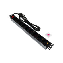 Airspace SAM-6744 SAM-6744 PDU tipo regleta para instalar en rack. Base con 9 tomas de corriente e interruptor. Enchufes Schuko