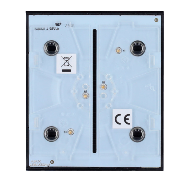 AJAX AJ-CENTERBUTTON-1G2W-B Panel táctil para interruptor de luz - Compatible con AJ-LIGHTCORE-1G / -2W - Retroiluminación LED - (3)