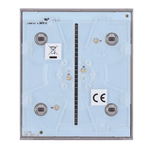 AJAX AJ-CENTERBUTTON-1G2W-GRE Panel táctil para interruptor de luz simple  - Compatible con AJ-LIGHTCORE-1G / -2W - Retroilumina (3)