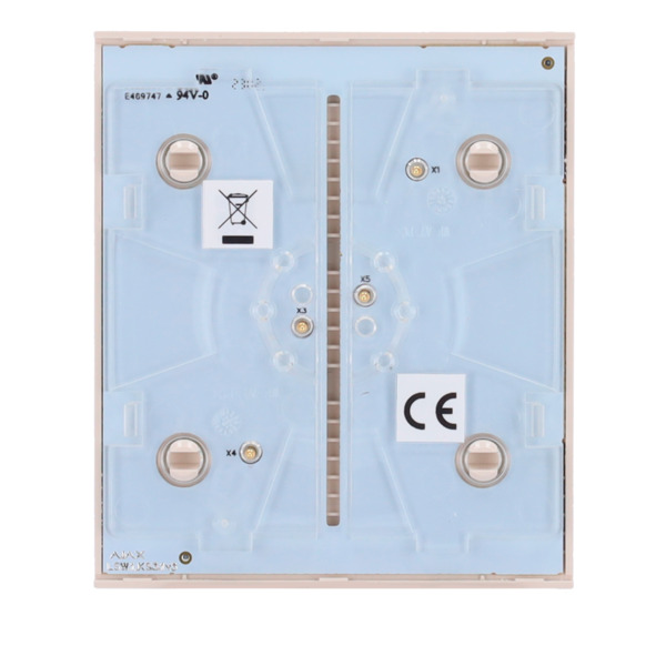 AJAX AJ-CENTERBUTTON-1G2W-IVO Panel táctil para interruptor de luz simple  - Compatible con AJ-LIGHTCORE-1G / -2W - Retroilumina (3)