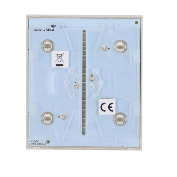 AJAX AJ-CENTERBUTTON-1G2W-OYS Panel táctil para interruptor de luz simple  - Compatible con AJ-LIGHTCORE-1G / -2W - Retroilumina (3)