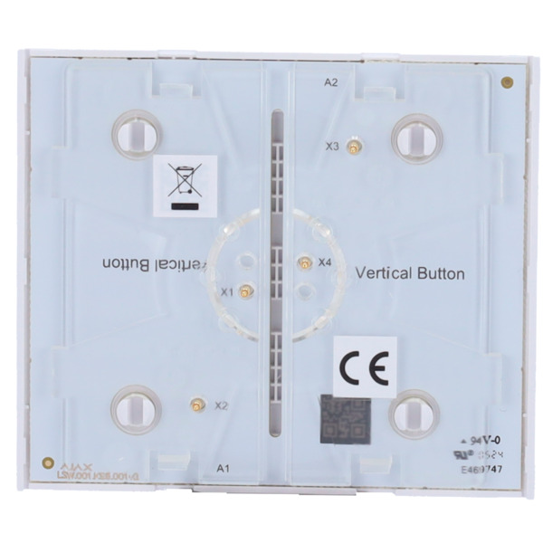 AJAX AJ-CENTERBUTTON-1G2W-W-VERT Panel táctil para interruptor de luz vertical - Compatible con AJ-LIGHTCORE-1G-VERT / -2W-VERT (5)