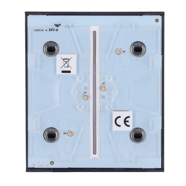 AJAX AJ-CENTERBUTTON-2G-GRA Panel táctil para interruptor de luz doble  - Compatible con AJ-LIGHTCORE-2G - Retroiluminación LED (3)