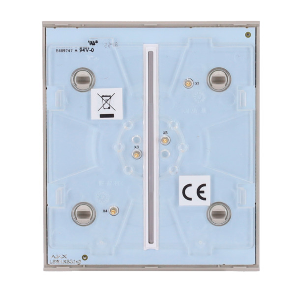 AJAX AJ-CENTERBUTTON-2G-OLI Panel táctil para interruptor de luz doble  - Compatible con AJ-LIGHTCORE-2G - Retroiluminación LED (3)