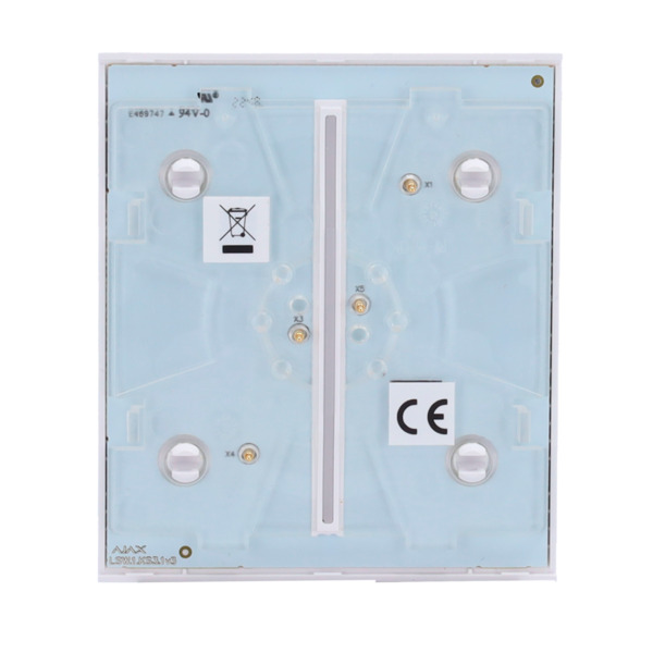 AJAX AJ-CENTERBUTTON-2G-W Panel táctil para interruptor de luz doble  - Compatible con AJ-LIGHTCORE-2G - Retroiluminación LED - (3)