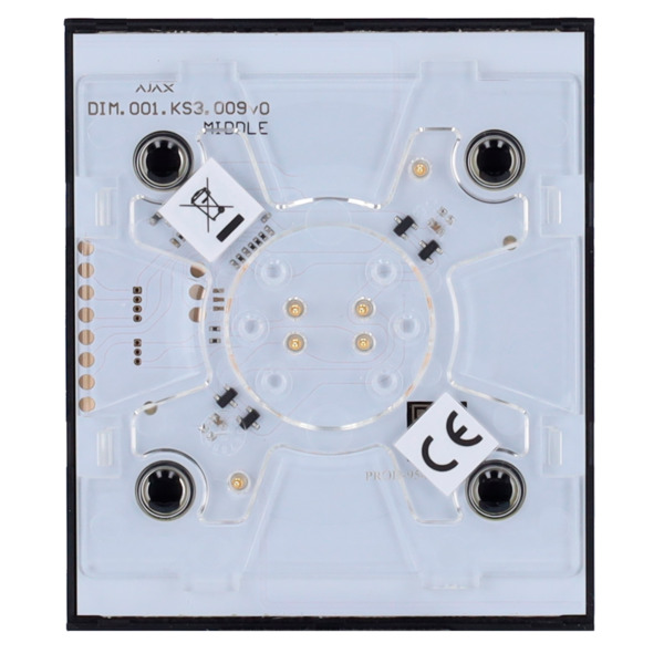 AJAX AJ-CENTERBUTTON-DIMMER-B Panel táctil para interruptor de luz regulable - Compatible con AJ-LIGHTCORE-DIMMER - Retroilumina (5)