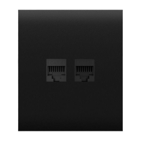 AJAX AJ-CENTERCOVER-LAN-B Tapa central para enchufe Ethernet - Compatible con AJ-OUTLETCORE-LAN-B - Requiere marco AJ-FRAME - Co